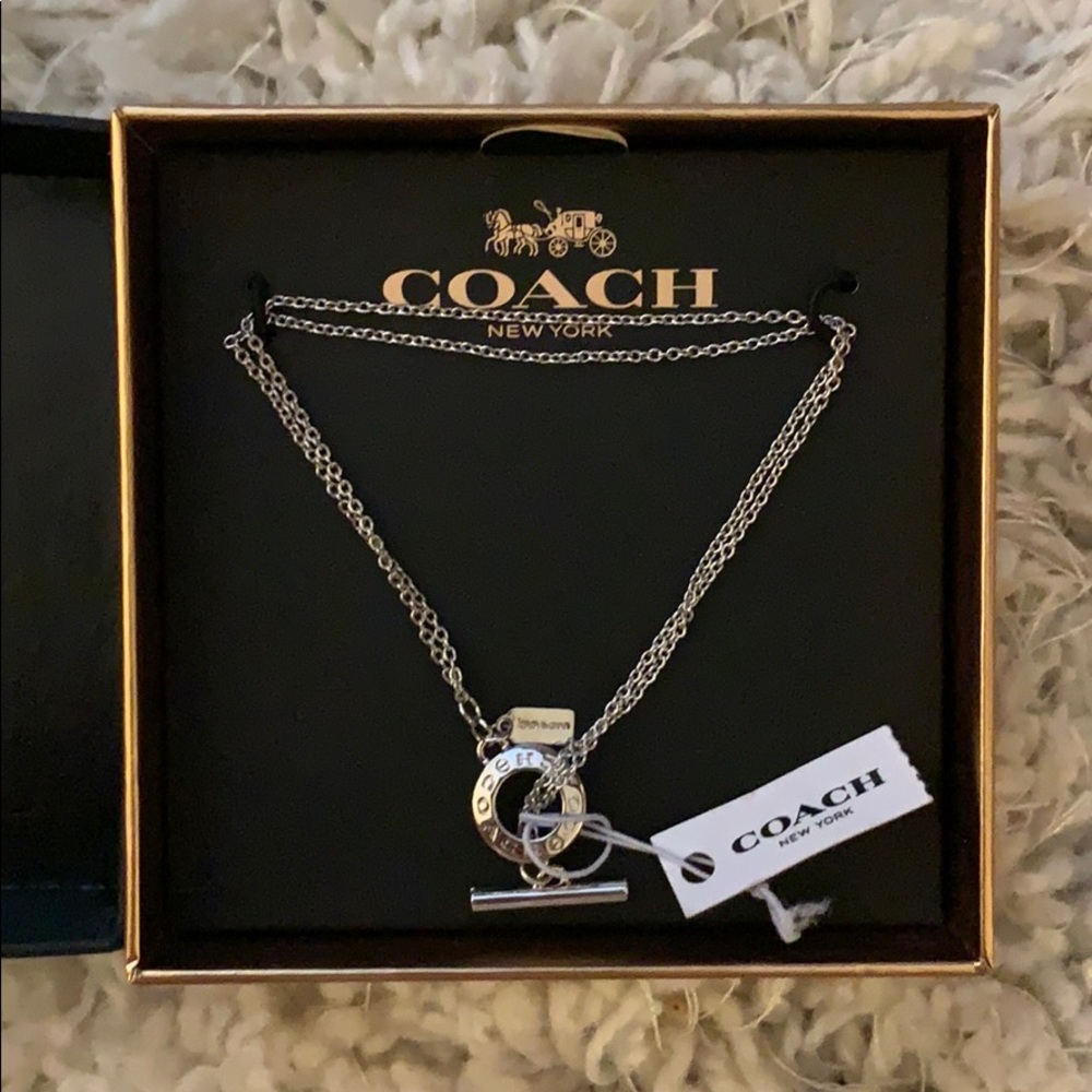 NIB Coach Open circle double chain bracelet